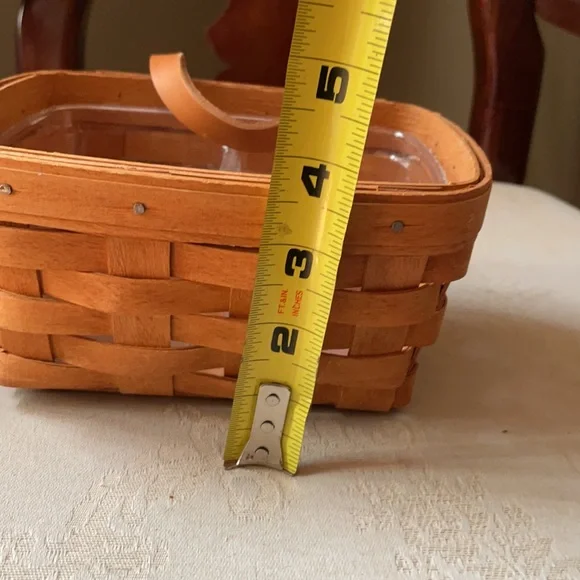 1990 Longaberger Small Key Mail Basket w/insert - Picture 9 of 9